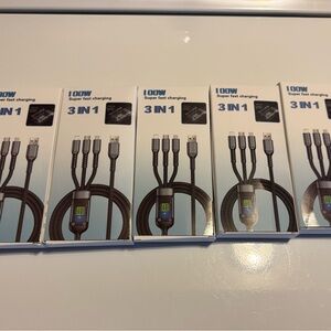 3-in-1 Super Fast Charging Cable - Black